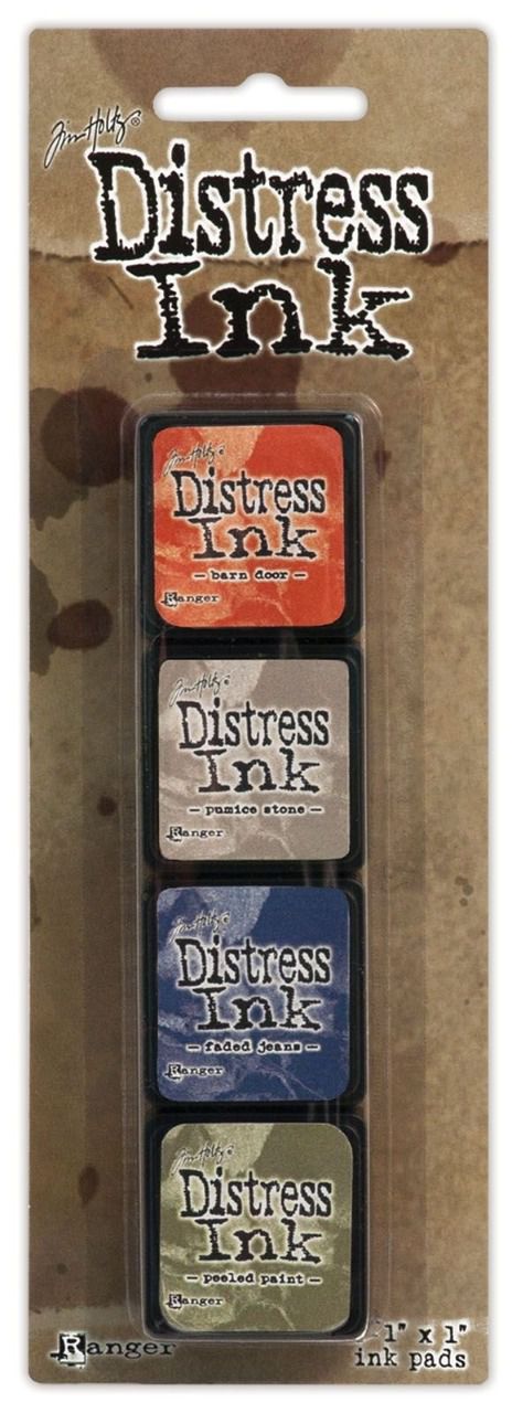 Lot de 4 mini pads, Distress Ink (#5)