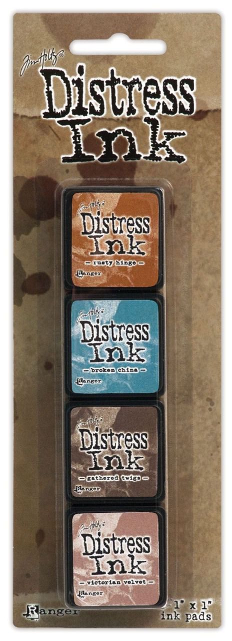 Lot de 4 mini pads, Distress Ink (#6)