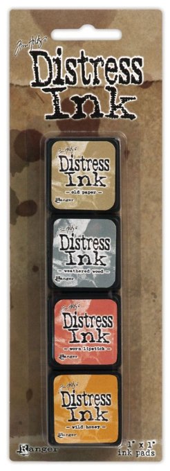 Lot de 4 mini pads, Distress Ink (#7)