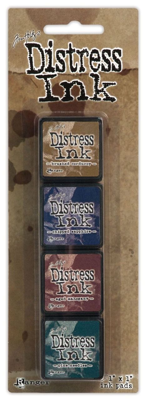 Lot de 4 mini pads, Distress Ink (#12) 