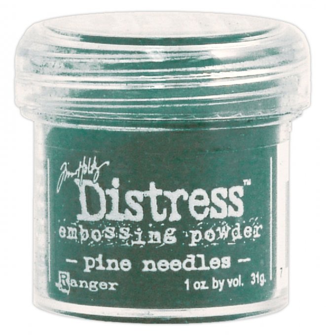 Distress Embossing powder, Tim Holtz, couleur : Pine needles (31g)