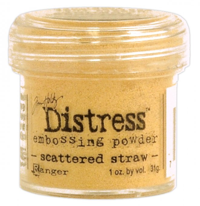 Distress Embossing powder, Tim Holtz, couleur : Scattered straw (31g)