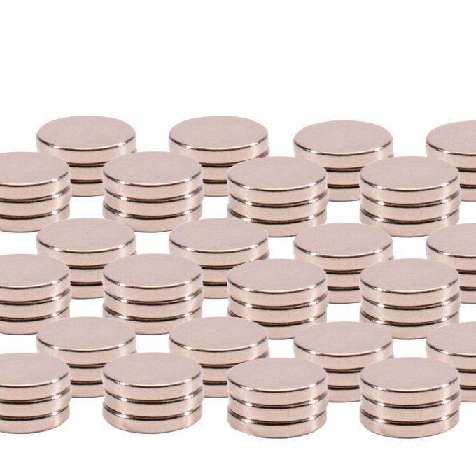 Lot de 10 mini aimants, diamètre 6mm épaisseur 1mm - néodyme N35