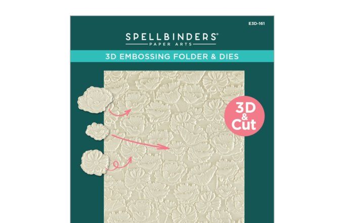 Classeur d'embossage, Spellbinders - Champ de coquelicots + 3 dies