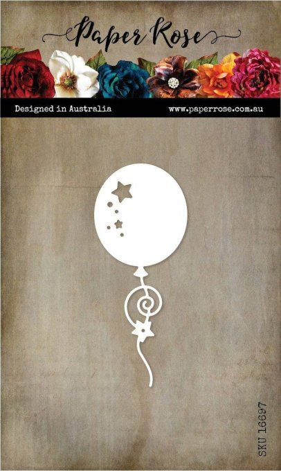 Die/matrice de découpe, PaperRoses - Balloon - dimensions approximatives de la découpe 9.4x4cm