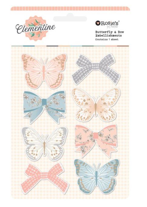 8 embellissements Papillons et Noeuds, Spellbinders