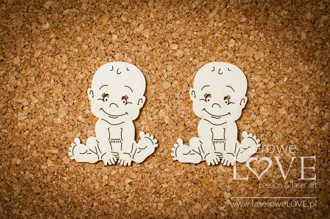  Chipboards - Petit garçon - Dimension : 5.1x5.9cm environ