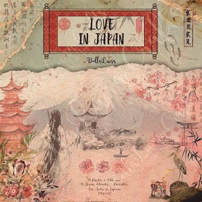 Bellaluna Craft - 24 feuilles - format 20x20cm - Love in Japan