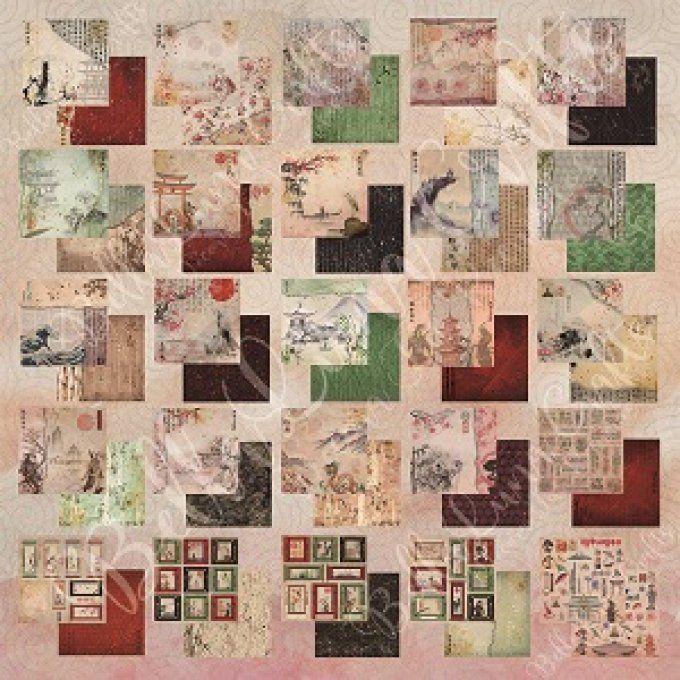 Bellaluna Craft - 24 feuilles - format 20x20cm - Love in Japan