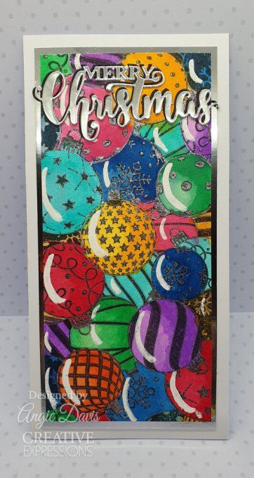 Tampon cling/caoutchouc de fond  - Creative expressions - Bauble wonderland -Dim. : 10x20cm env.