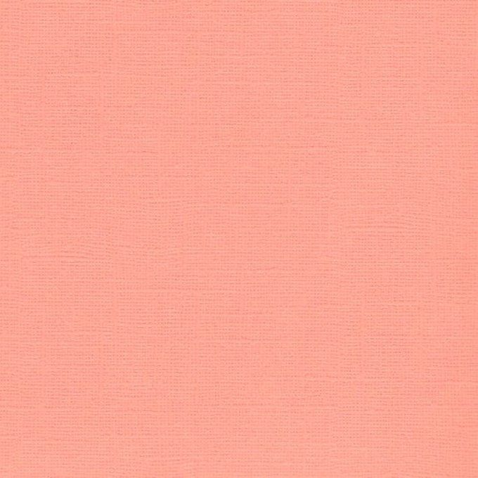 Cardstock, Couleur peach, 216g, 25 feuilles-30x30cm (texturé)-Scrapberry's (voir description) 