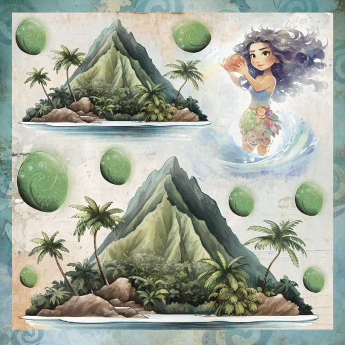 Ensemble de 12 feuilles motif recto verso, 20x20 - Aloha - Recortables - BellaLuna crafts 