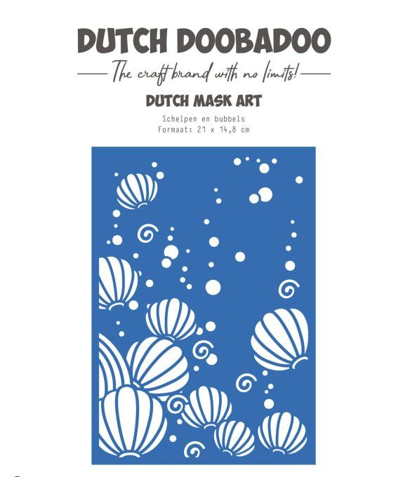 Pochoir - Dutch doobadoo, bubbles - Dimension : 14.8x21cm environ