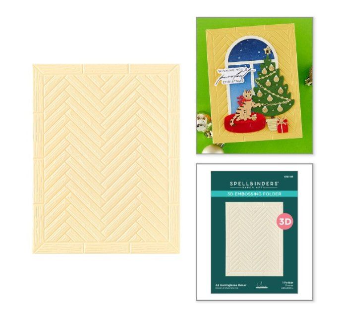 Classeur d'embossage, Spellbinders, Herringbone décor - dimension : 10,80 x 13,97 cm environ
