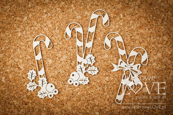 Chipboard, Cannes à sucre - dimension de la planche : 14x9cm environ