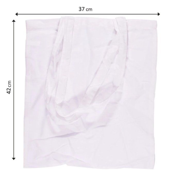 Tote Bag blanc en coton à customiser (dimension : 37x42cm)