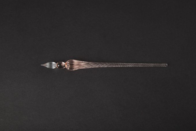 Pinceau de verre - couleur rose transparent