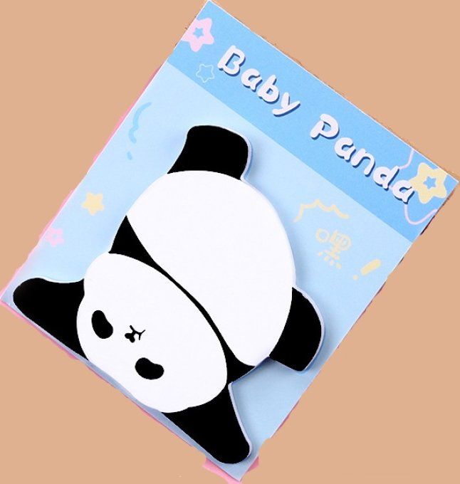 Notes adhésives, Sticky notes - Forme : Panda, 6.5x6.5cm environ