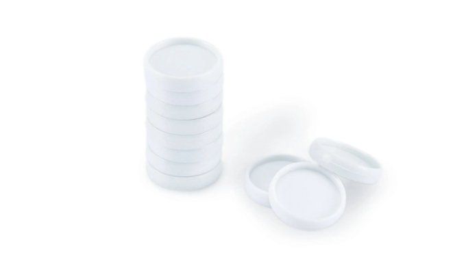 Lot de 11 Disques pour relier - blanc - diamètre 24mm 