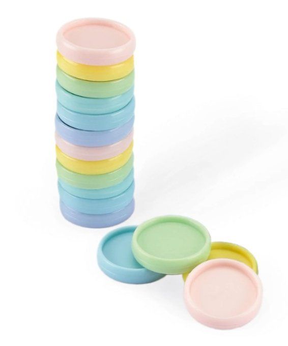 Lot de 24 Disques pour relier - assortiment de couleurs (pastel) - diamètre 24mm
