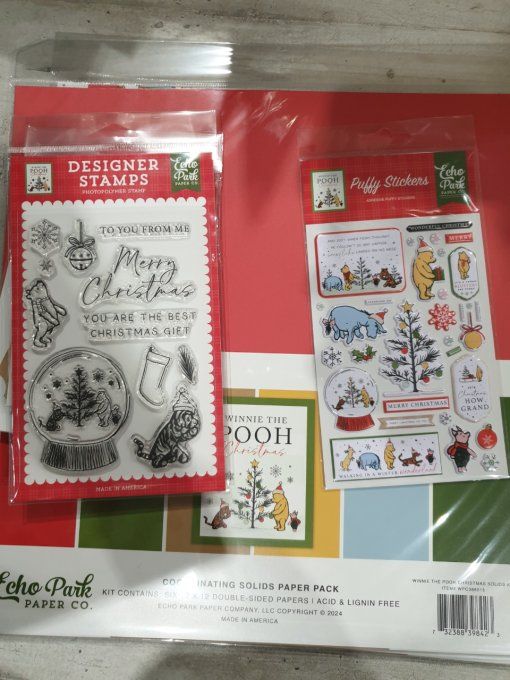 Lot N°16 - Winnie the pooh, christmas (Echo Park)