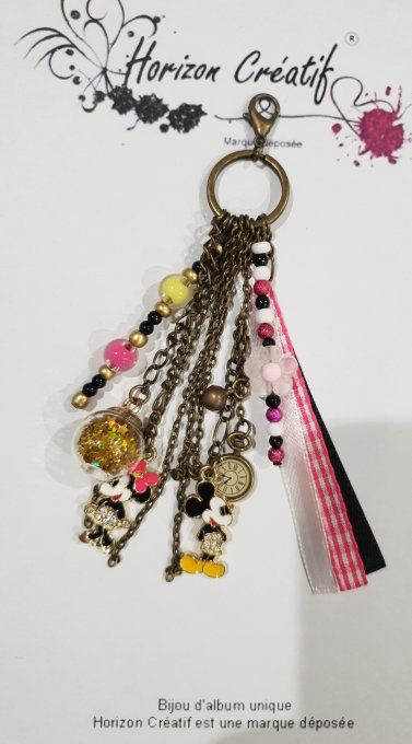 Bijou d'album et/ou porte-clés : Souris, fait-main by Ninon (modèle unique)