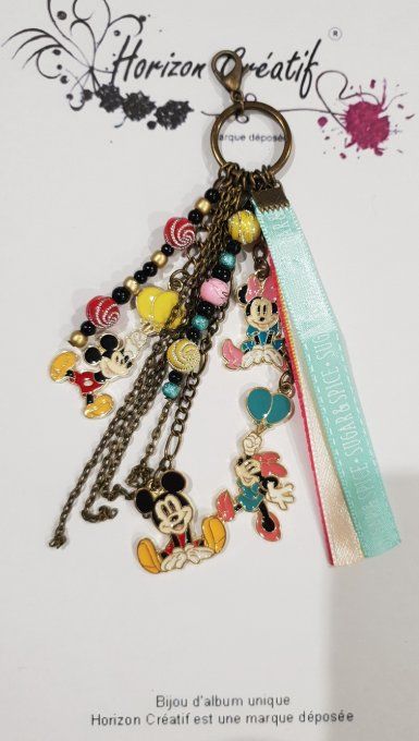 Bijou d'album et/ou porte-clés : Souris, fait-main by Ninon (modèle unique)