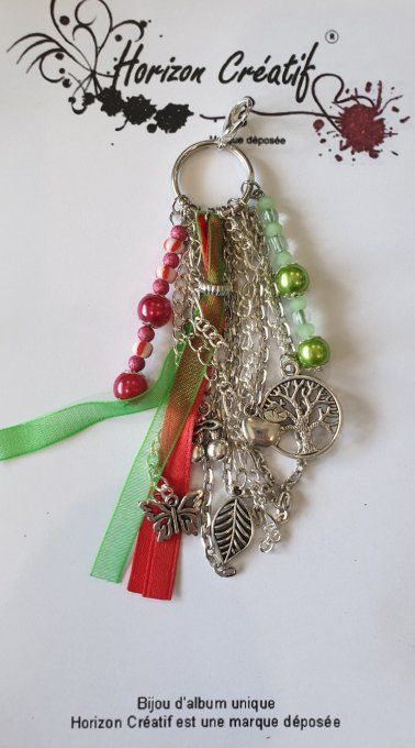 Bijou d'album et/ou porte-clés : Printemps, fait-main by Ninon (modèle unique)