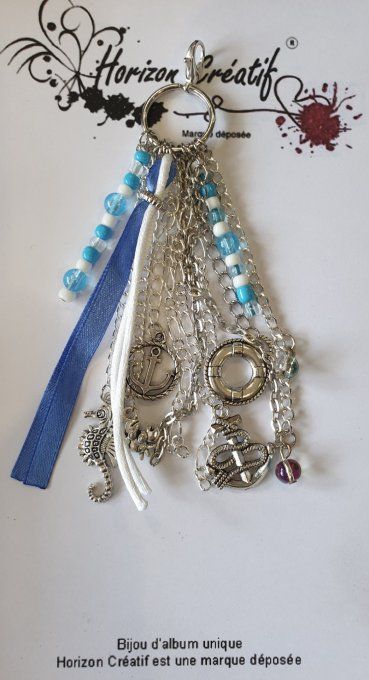 Bijou d'album et/ou porte-clés : Marin, fait-main by Ninon (modèle unique)