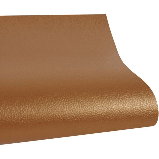 Feuille de simili cuir : effet cuir, couleur cuivre (métallisé), format 32x50cm environ - à l'unité