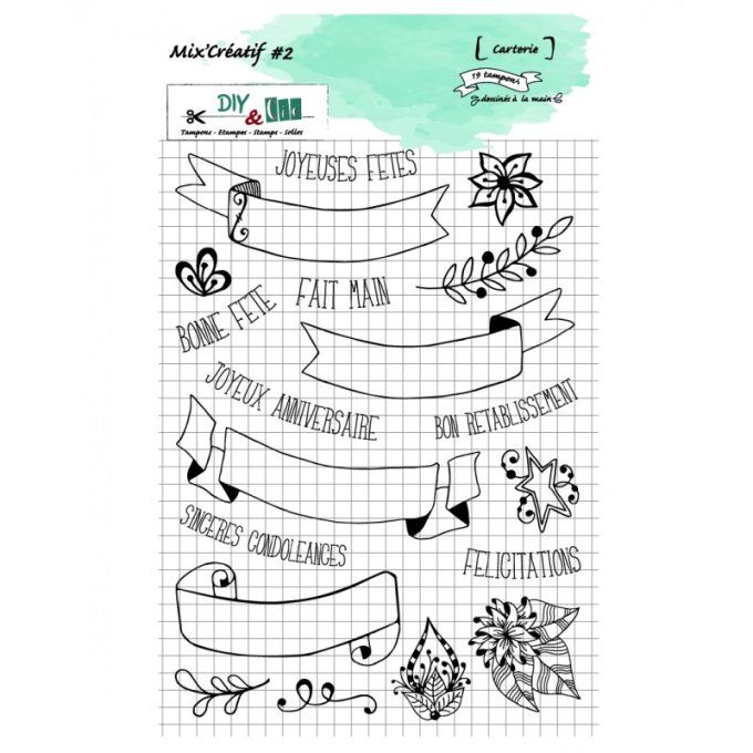 Planche de tampons Diy&Cie - Carterie