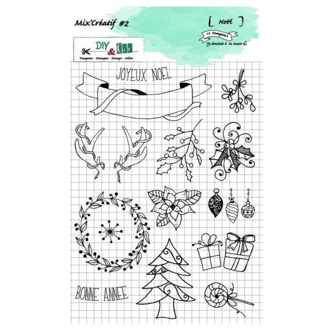 Planche de tampons Diy&Cie - Noël