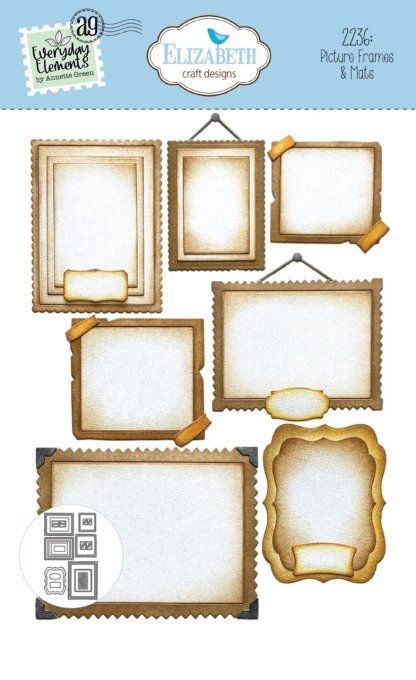 19 Dies/matrices de découpe, Elizabeth craft, Picture frames & Mats