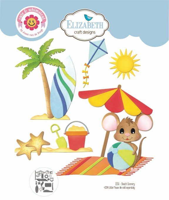 20 Dies/matrices de découpe, Elizabeth craft, Beach scenery