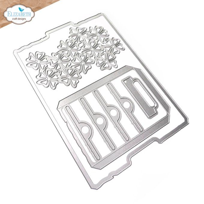 4 Dies/matrices de découpe, Elizabeth craft - Floral slots file folder