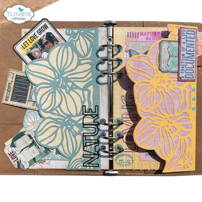 5 Dies/matrices de découpe, Elizabeth craft, Botanical, Borderpage with flowers