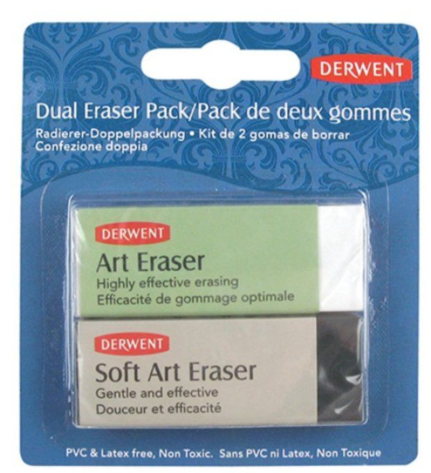2 gommes Derwent