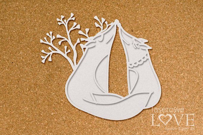 Chipboard, Renards, Forest celebration - dimension de la planche : 12.3x12.3mm environ