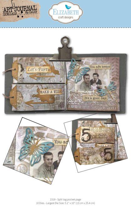 Ensemble de dies, Elizabeth Craft designs - Tag pocket page