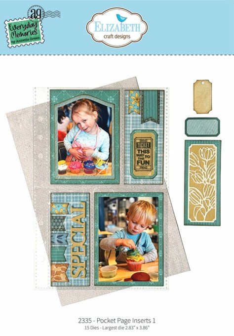 Ensemble de dies, Elizabeth Craft designs - Pocket page, inserts 1
