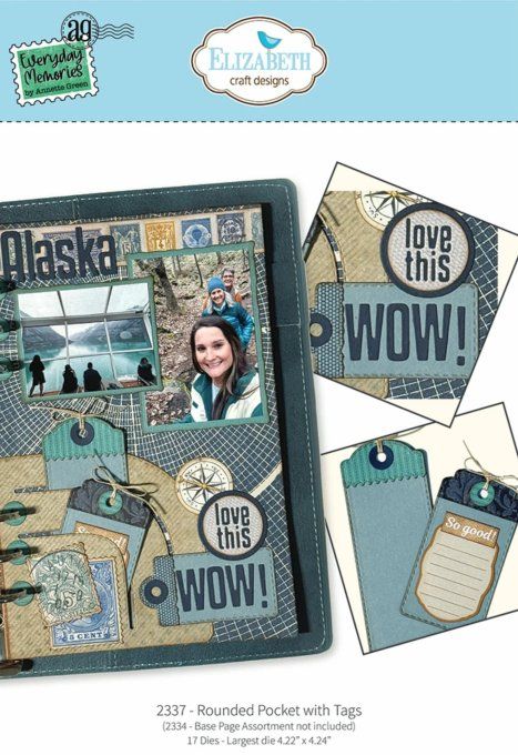 Ensemble de dies, Elizabeth Craft designs - Pochettes rondes avec tag