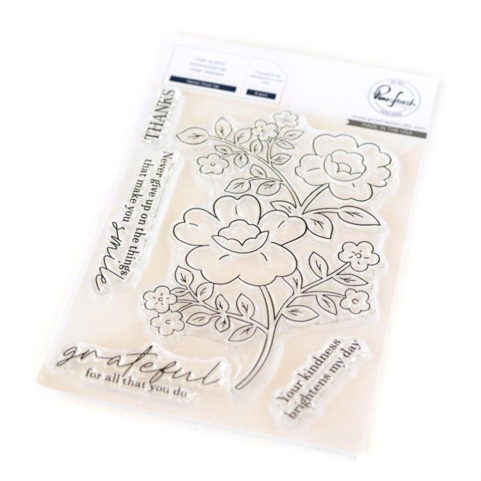 5 Tampons - PinkFresh - Never give up  - Dimension de la planche : 10.5x14.5cm environ