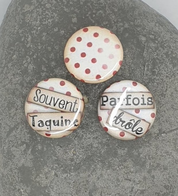 3 badges, 25mm de diamètre - Souvent & Parfois