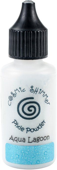Cosmic Shimmer, Pixie powder, poudre pigmentée, Aqua lagoon - 30ml environ 