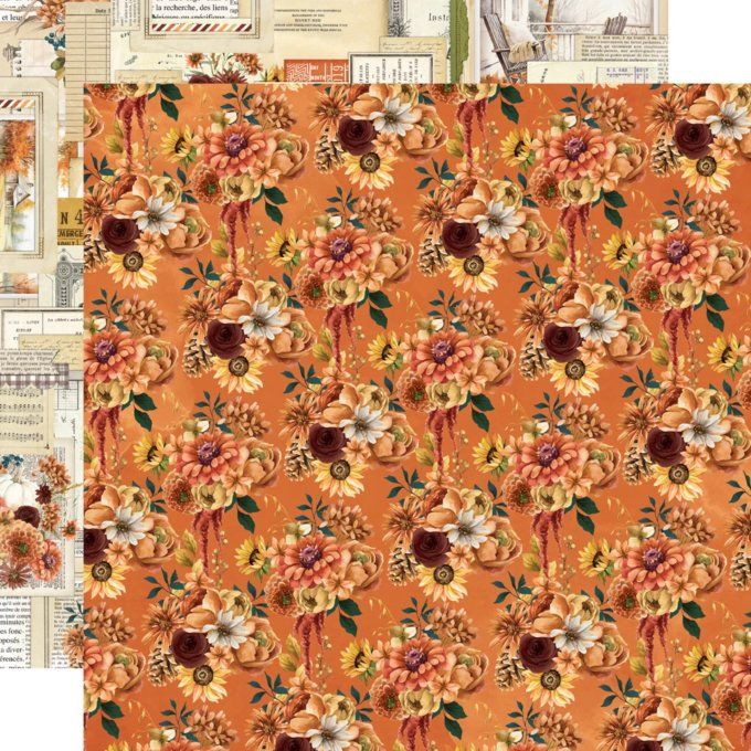Simple stories - ensemble de 12 feuilles, format 30x30cm env. , Autumn breeze 