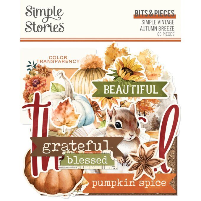 Simple stories - ensemble de 66 die-cuts , Autumn breeze 