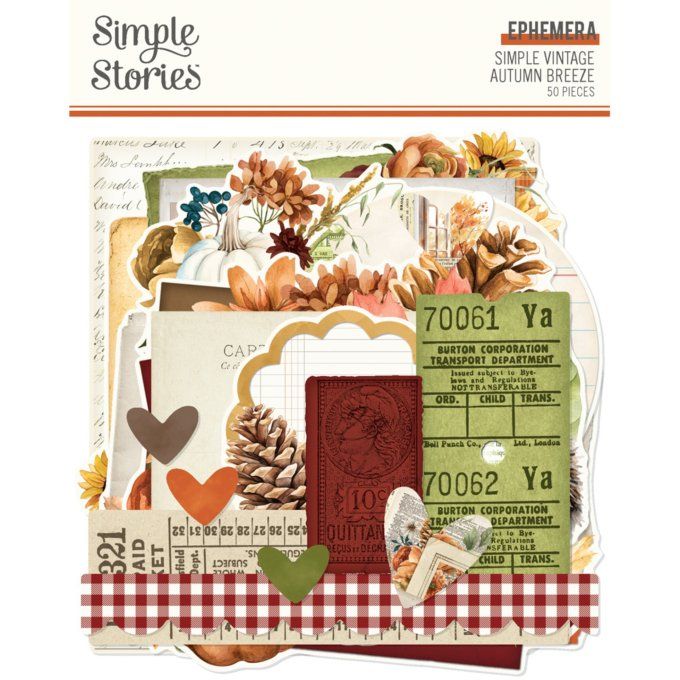 Simple stories - ensemble de 50 die-cuts , Autumn breeze 
