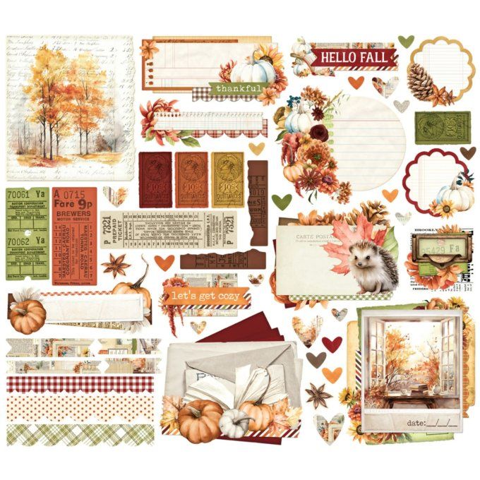 Simple stories - ensemble de 50 die-cuts , Autumn breeze 