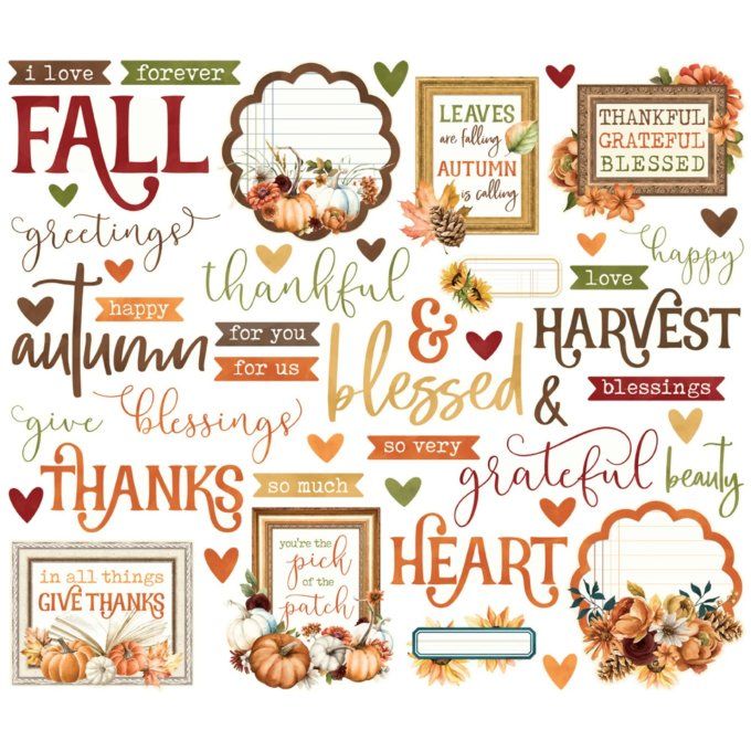 Simple stories - ensemble de 49 die-cuts , Autumn breeze 