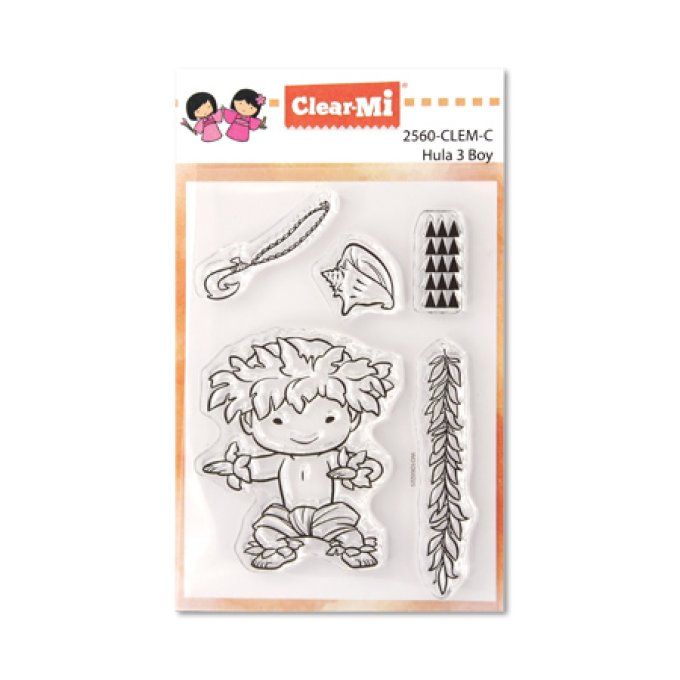 5 Tampons - Hula (3),  dim. de la planche : 10x7cm environ 